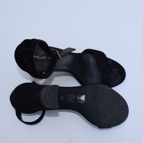 Women's Pelle Moda Black Ankle Strap Sandal Size 9 - Picture 5 of 5